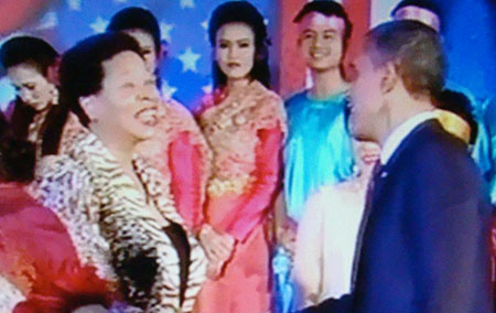 Cherryl Hayes with US President Barack Obama